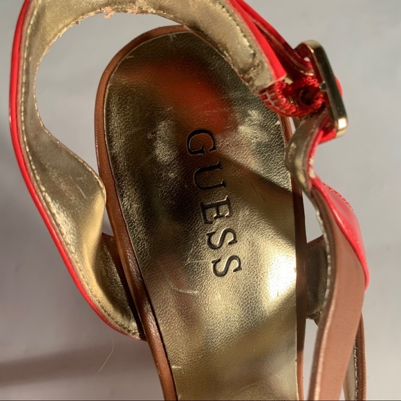 Guess Summer Love Heels Brown and Red Heels - Picture 9 of 12